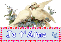 Gif animé je t'aime colombes